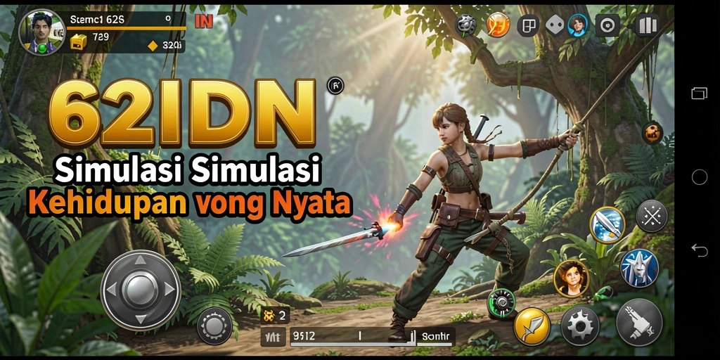 Tangkapan layar gameplay 62IDN yang menunjukkan aktivitas simulasi kehidupan.