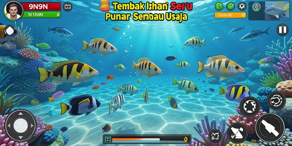 Gameplay seru dalam menangkap ikan di 9N9N.