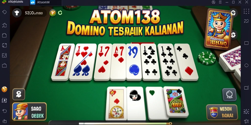 Gameplay seru Domino di ATOM138 dengan lawan dari seluruh dunia.