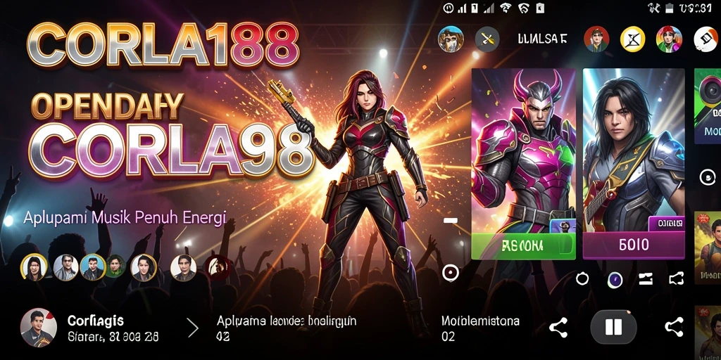 Tampilan gameplay yang mendebarkan dengan berbagai tantangan musik