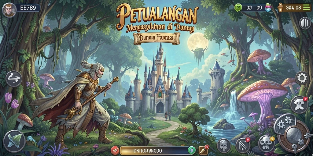 Screenshot gameplay EE789 menunjukkan aksi seru di dunia petualangan.