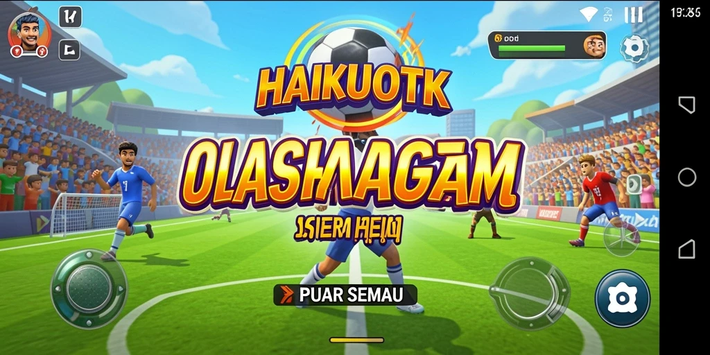 Tampilan seru gameplay HAIKUOTK yang penuh aksi olahraga.