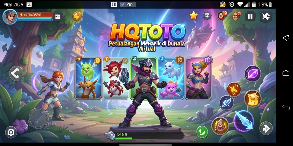 Gameplay HQTOTO yang menampilkan aksi petualangan seru.