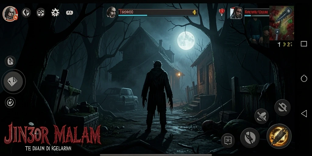 Tangkapan layar gameplay <strong>JIN33</strong> yang menampilkan suasana menegangkan di dalam gelap.