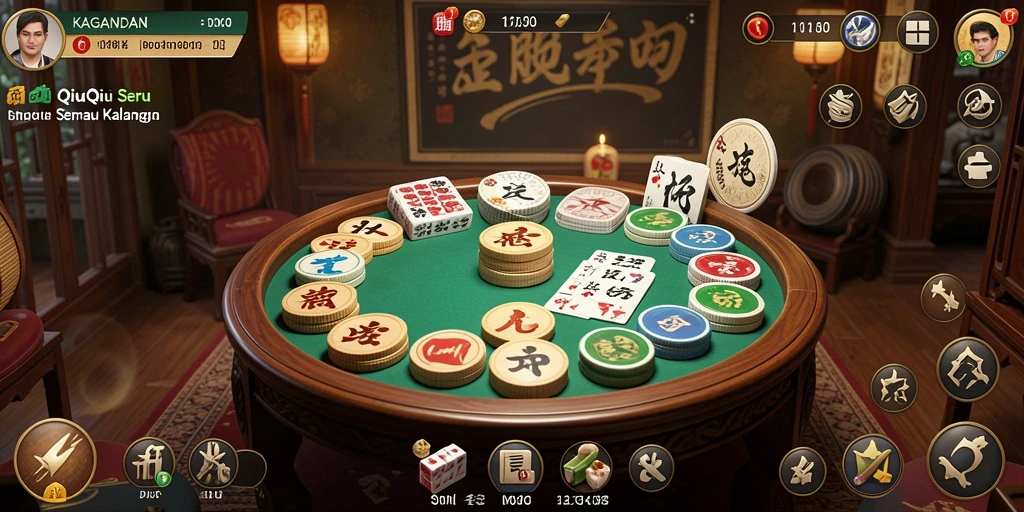 Screenshot gameplay KAGANDAN menampilkan keseruan bermain QiuQiu.