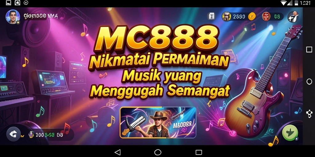 Screenshot gameplay MC888 menunjukkan interaksi seru dalam permainan musik.