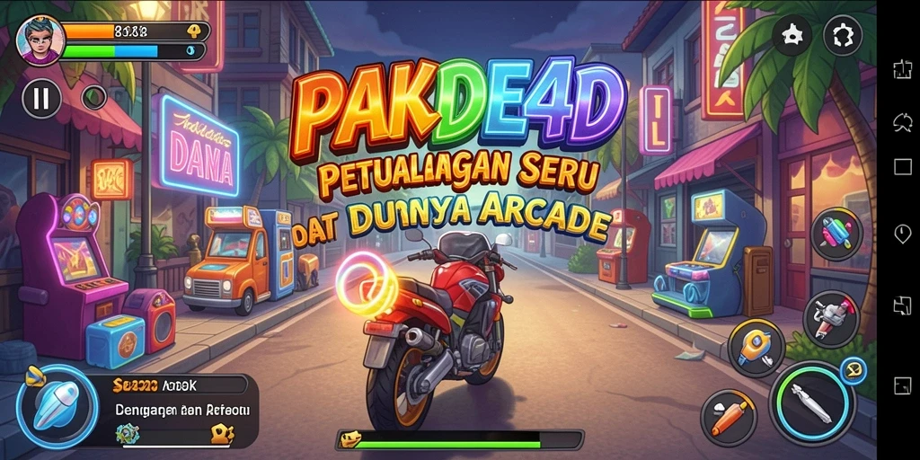 Screenshot PAKDE4D menampilkan gameplay seru dengan karakter bergerak cepat.