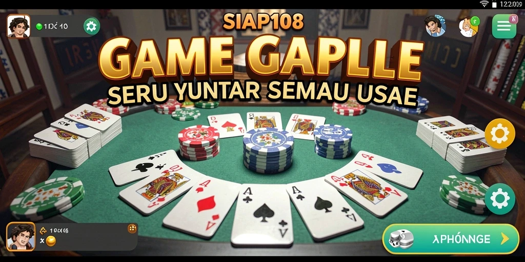 Tampilan gameplay Gaple yang seru dan menarik di SIAP108.