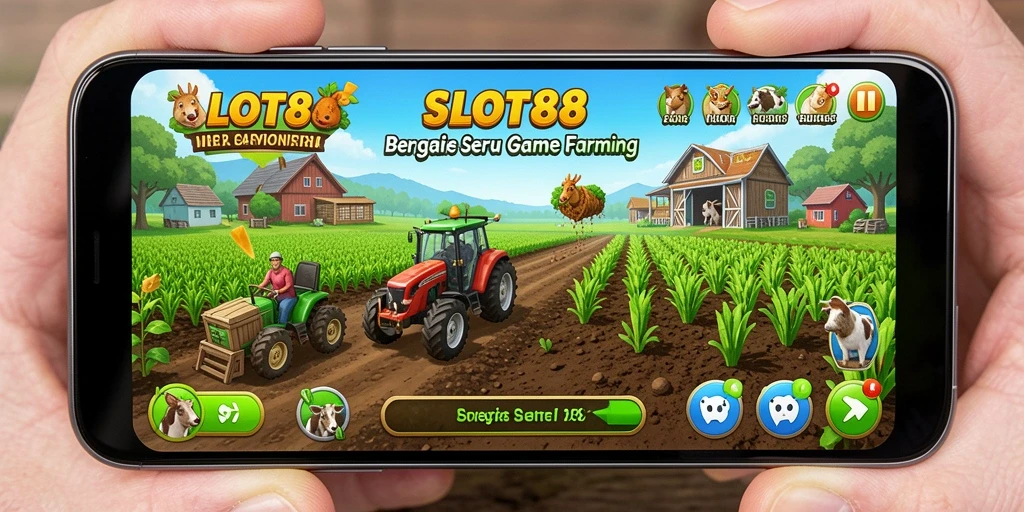 Tampilan gameplay menarik dari SLOT88 saat merawat kebun.