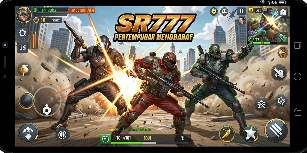 Tampilan gameplay SR777 yang dinamis dan penuh aksi.