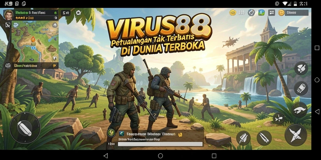 Tampilan gameplay seru di dunia terbuka yang luas dan menantang.