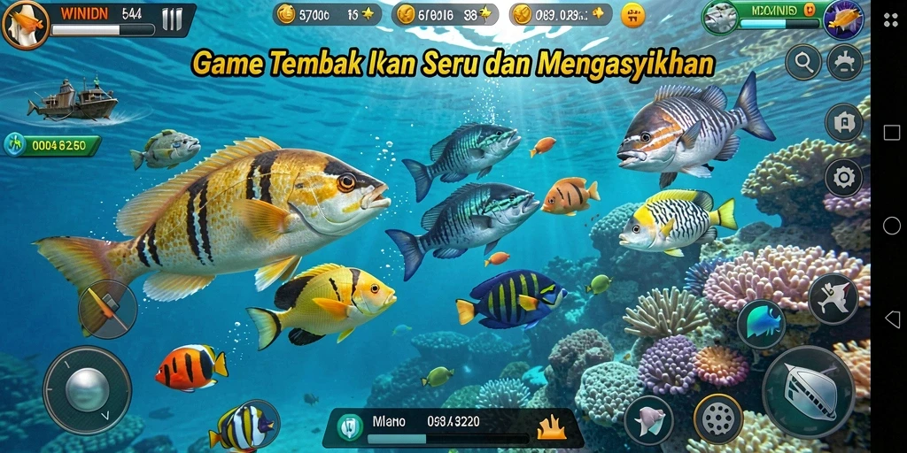Tampilan menarik dari gameplay Tembak Ikan di WINIDN.