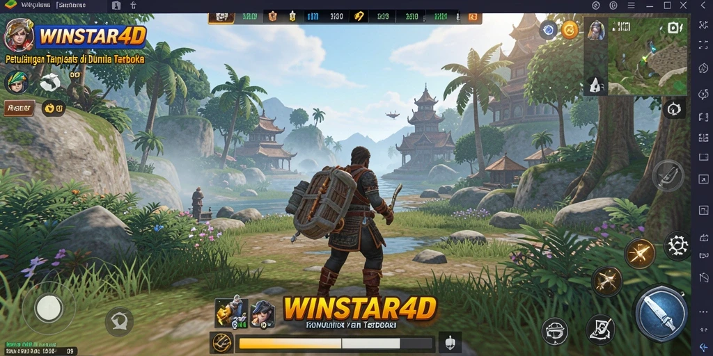 Screenshot dari gameplay Open World yang menampilkan lingkungan luas.